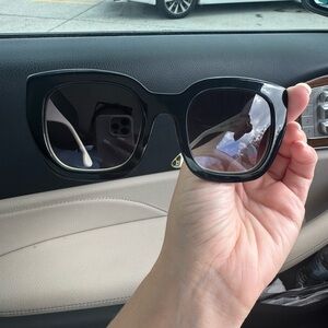 Alice + Olivia Black Oversized Sunglasses